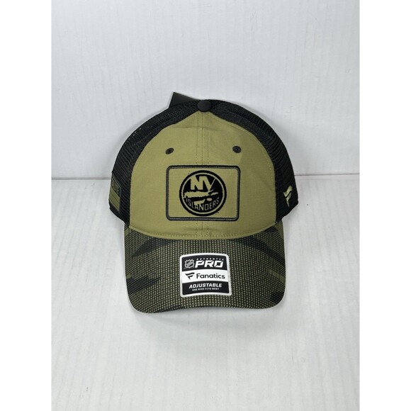 Fanatics New York Islanders Military Appreciation Snapback Hat Cap Green Black - Picture 1 of 6